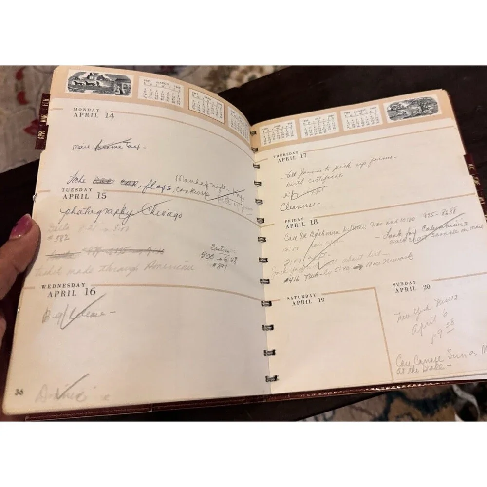Eatons At A Glance Executive Planner 1967 Vintage Calendar Appointment Used